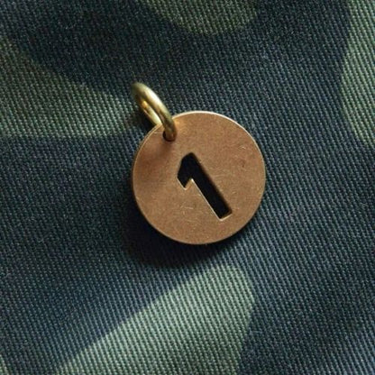 Vintage Brass Keychain Numbers