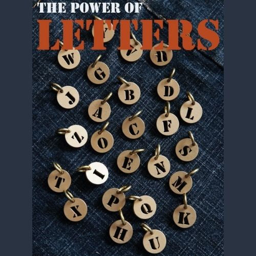 Vintage Brass Keychain Alphabet