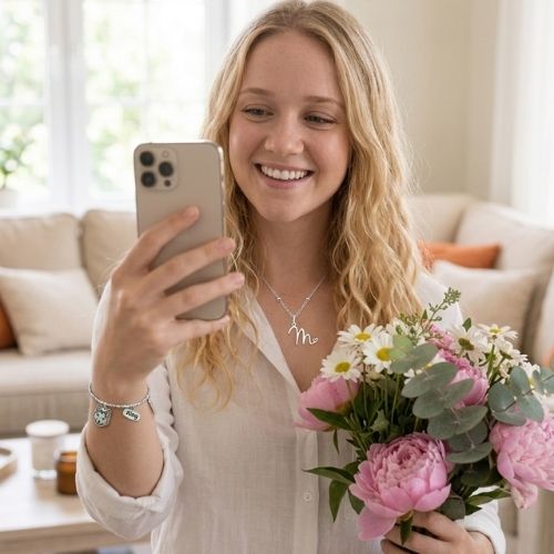 Letter Muse - Heart Script Necklace