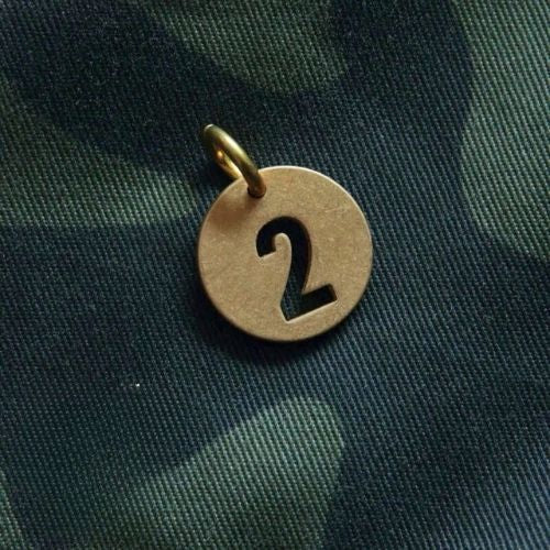 Vintage Brass Keychain Numbers