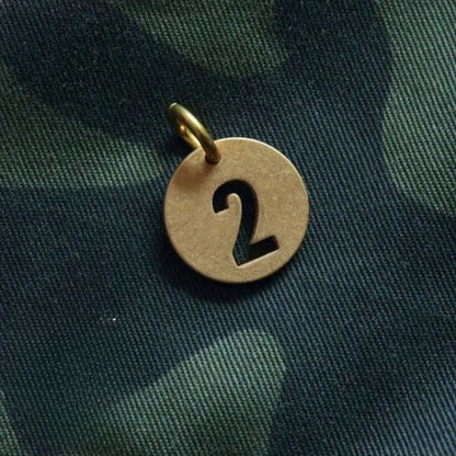 Vintage Brass Keychain Numbers