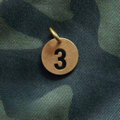 Vintage Brass Keychain Numbers