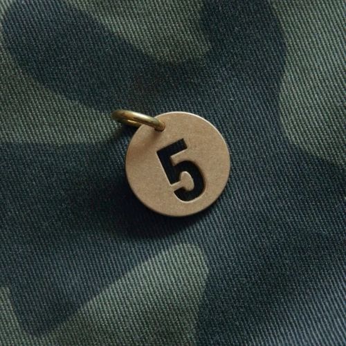 Vintage Brass Keychain Numbers