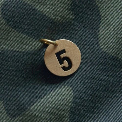 Vintage Brass Keychain Numbers