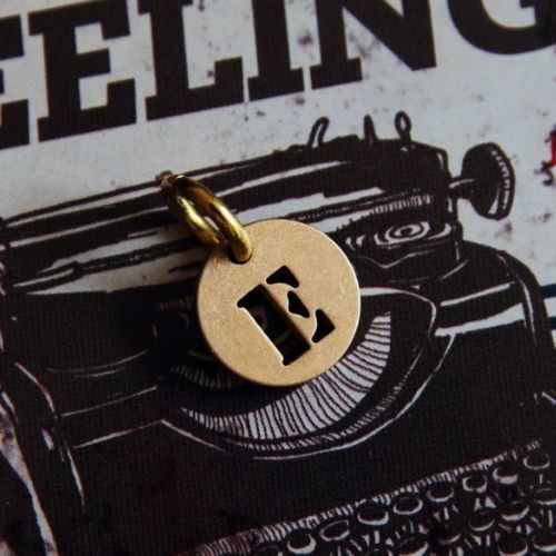 Vintage Brass Keychain Alphabet