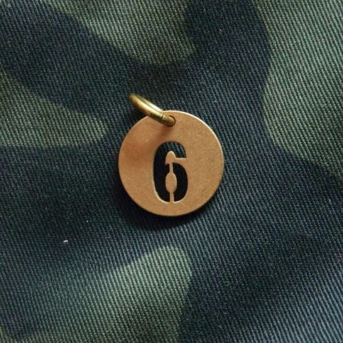 Vintage Brass Keychain Numbers