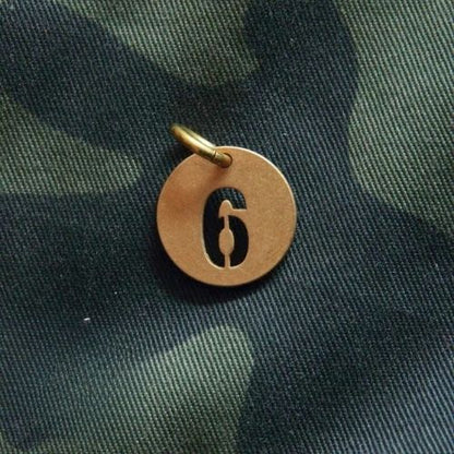 Vintage Brass Keychain Numbers