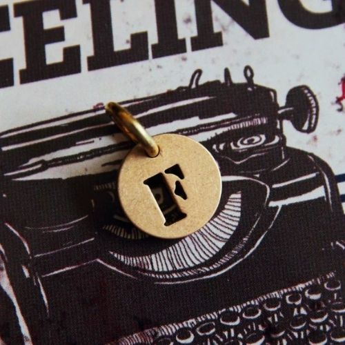 Vintage Brass Keychain Alphabet