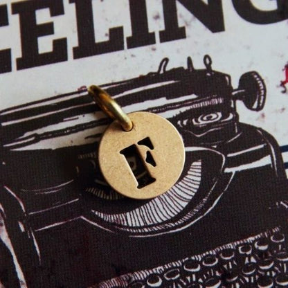 Vintage Brass Keychain Alphabet