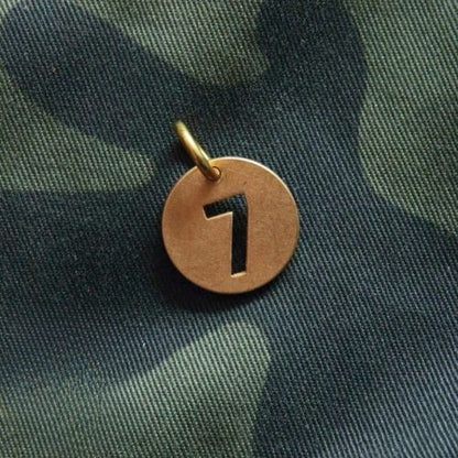 Vintage Brass Keychain Numbers