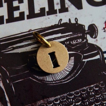 Vintage Brass Keychain Alphabet