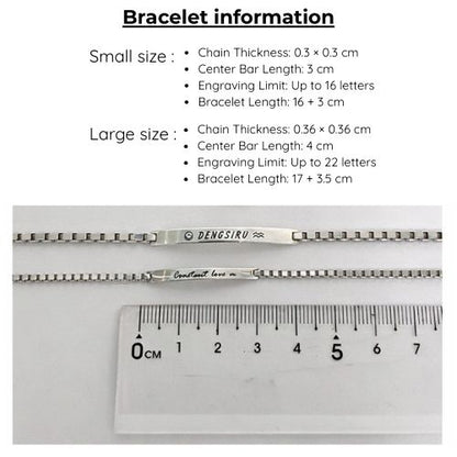 Silver Message Bar Bracelet