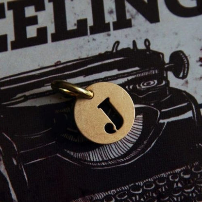 Vintage Brass Keychain Alphabet