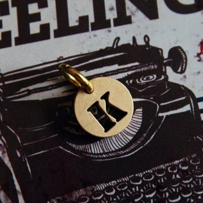 Vintage Brass Keychain Alphabet