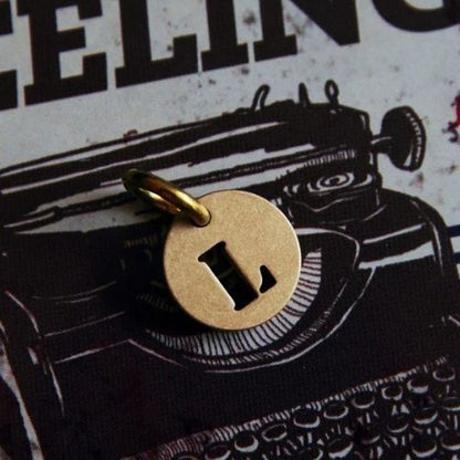Vintage Brass Keychain Alphabet