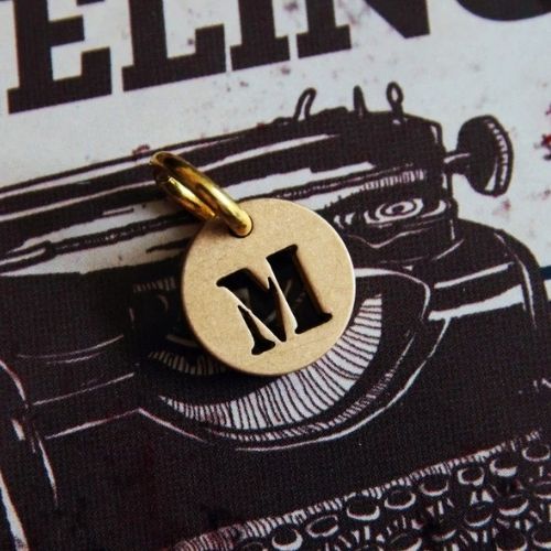 Vintage Brass Keychain Alphabet