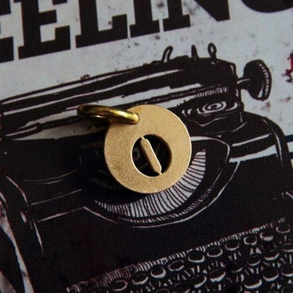 Vintage Brass Keychain Alphabet