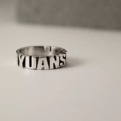 Silvora Name Rings
