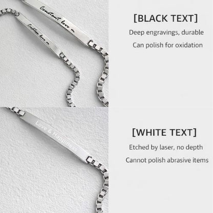 Silver Message Bar Bracelet