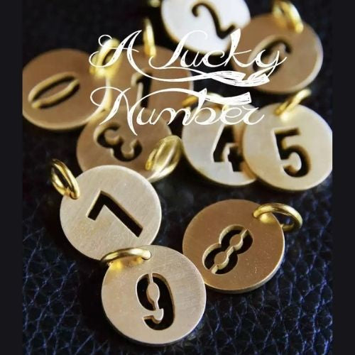 Vintage Brass Keychain Numbers