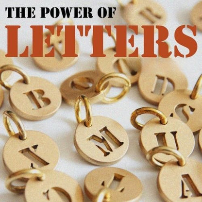 Vintage Brass Keychain Alphabet