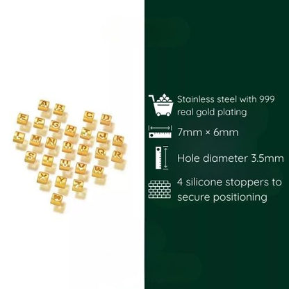 Mix & Match Golden Initial Cable Bracelet