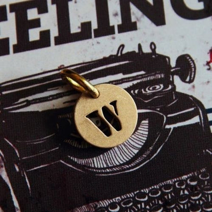 Vintage Brass Keychain Alphabet