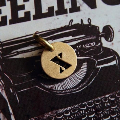 Vintage Brass Keychain Alphabet