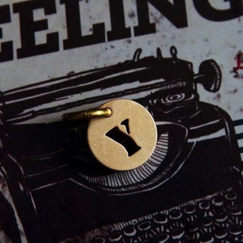 Vintage Brass Keychain Alphabet