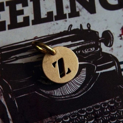 Vintage Brass Keychain Alphabet
