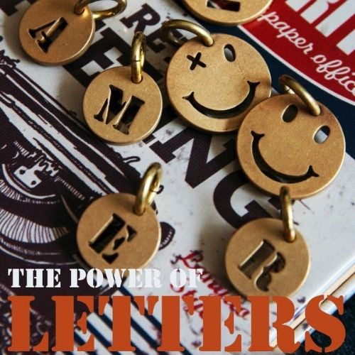 Vintage Brass Keychain Alphabet