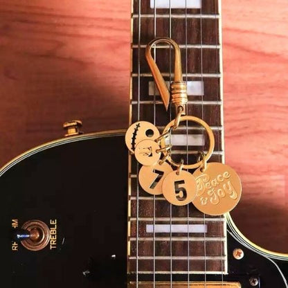 Vintage Brass Keychain Numbers