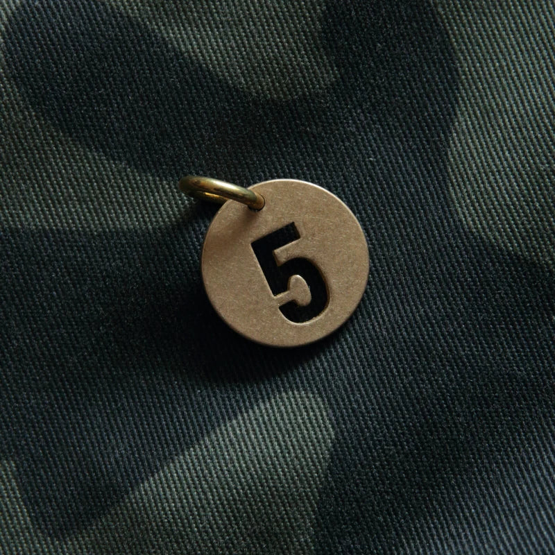 Vintage Brass Keychain Numbers