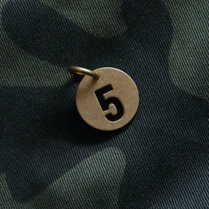Vintage Brass Keychain Numbers