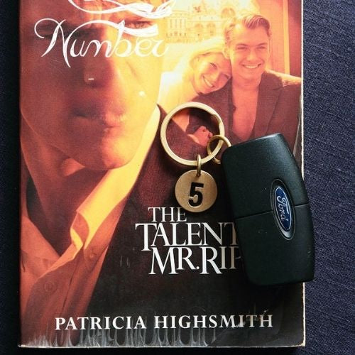 Vintage Brass Keychain Numbers