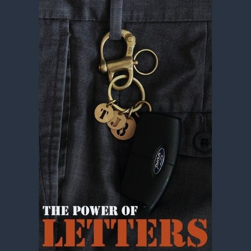 Vintage Brass Keychain Alphabet