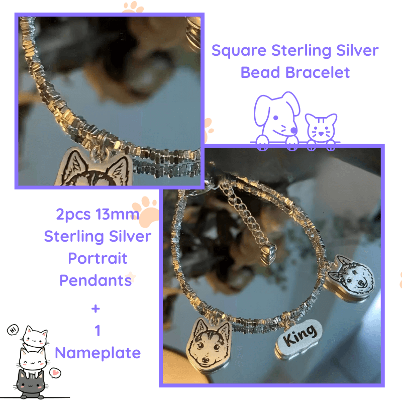 Personalized Pet Photo Bracelet - Silver Jewelry |SilverPet Accomp - Bracelets