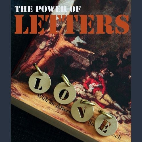 Vintage Brass Keychain Alphabet