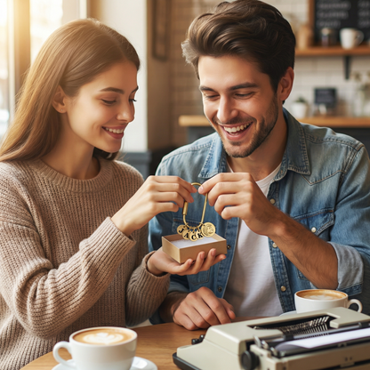 Vintage Brass Keychain Alphabet