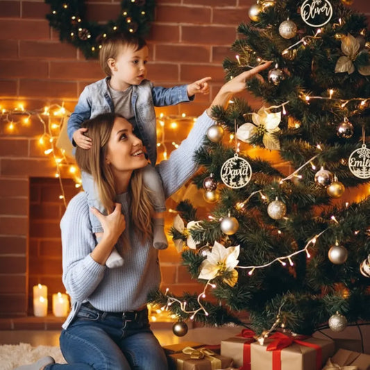 Christmas Baubles - Wood